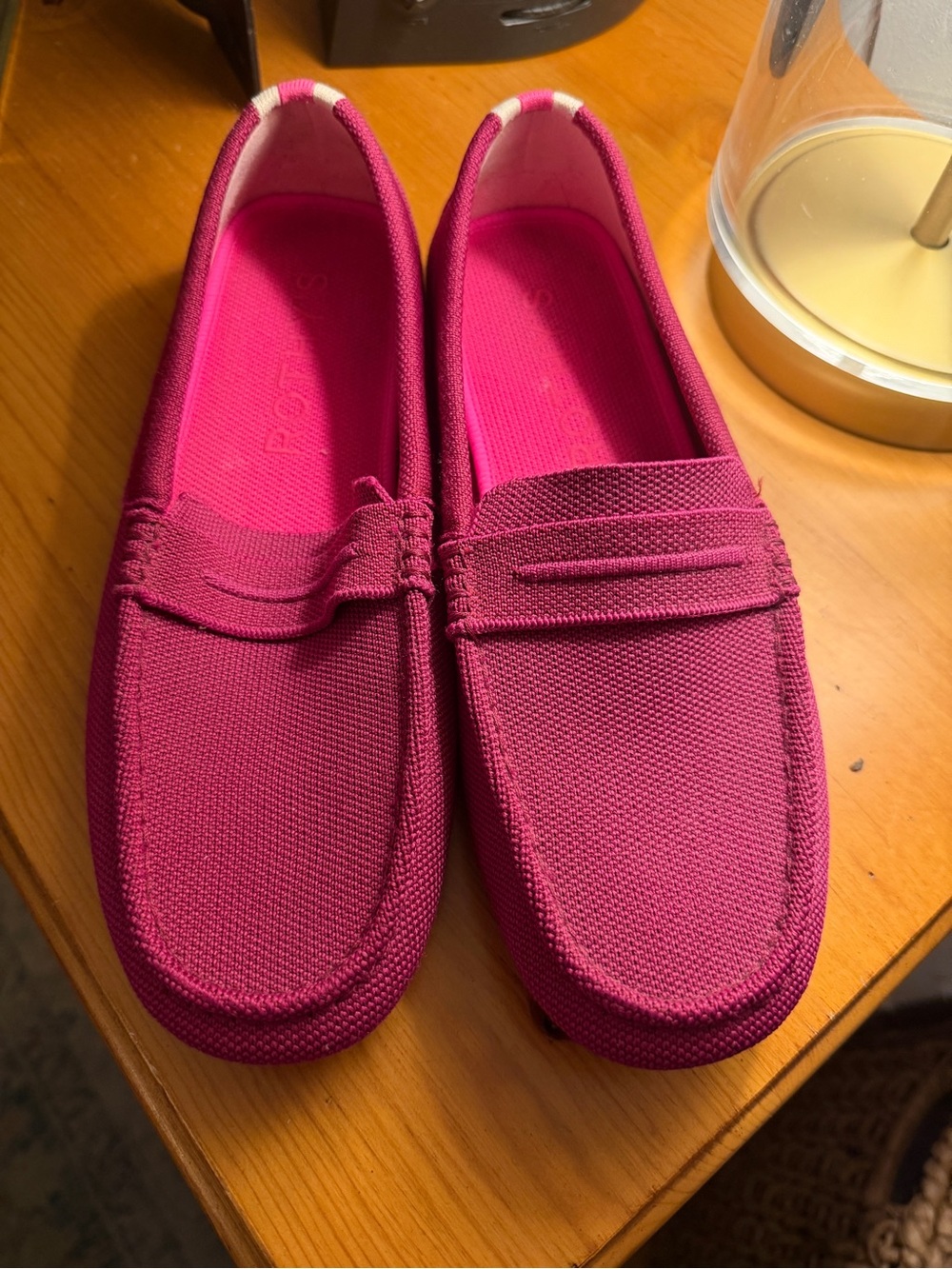 Rothys The Driver  Slip-On Loafers Raspberry 9.5
